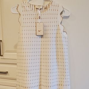 Ted Baker Metallic Jacquard Knit Dress, Ivory